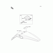 Схема узла: Информационные наклейки для Kawasaki KX250/ KX252 KX250F