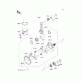 Схема вузла: Колінвал/поршень для Kawasaki KX85 KX85