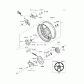 Схема узла: Заднее колесо & Приводная цепь для Kawasaki ZX1400 Ninja ZX-14R ABS