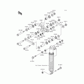 Схема вузла: Підвіска для Kawasaki KX250/ KX252 KX250