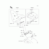 Схема вузла: Сидіння для Kawasaki VN1700 Vulcan 1700 Classic