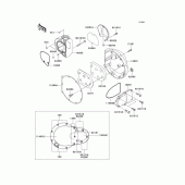 Схема вузла: Right engine cover(s) для Kawasaki EJ650 W650