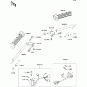 Схема узла: Руль & Пульт управления рулевой для Kawasaki ZX750 ZXR750