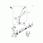 Схема вузла: Kickstarter Mechanism для Kawasaki KX85 KX85-II
