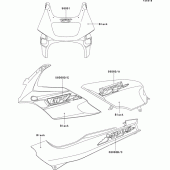 Схема вузла: Decals(black)(ex500-e1) для Kawasaki EX500 EX500