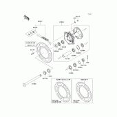 Схема вузла: Rear hub(1/2) для Kawasaki KX250/ KX252 KX250F