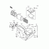 Схема узла: Воздушный фильтр для Kawasaki EL250 Eliminator 250LX