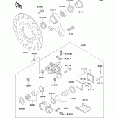 Схема вузла: Заднє гальмо для Kawasaki ZX750 ZXR750R