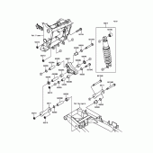 Схема вузла: Підвіска/задній амортизатор для Kawasaki EX300 Ninja 300 ABS