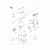 Схема узла: Руль & Пульт управления рулевой для Kawasaki KX500