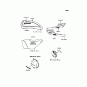 Схема вузла: Наклейки (Ебоні ZR750-C8) для Kawasaki ZR750 Zephyr