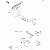 Схема узла: Выхлопная система (s) для Kawasaki ZR750 Z750S
