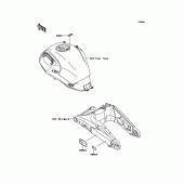 Схема вузла: Інформаційні наклейки для Kawasaki KLE650 Versys 650 ABS