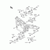 Схема вузла: Кріплення двигуна для Kawasaki ZR400 Zephyr