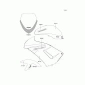 Схема вузла: Decals(black)(b8f) для Kawasaki EX650 Ninja 650 ABS