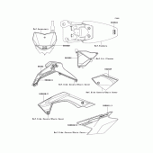 Схема вузла: Наклейки (B8f; green) для Kawasaki KLX140 KLX140L