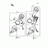 Схема вузла: Панель приладів для Kawasaki EL250 Eliminator 250LX