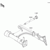 Схема вузла: Задній важіль (Маятник) для Kawasaki VN1500 VN1500 Drifter
