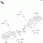 Схема вузла: Підніжки для Kawasaki KX250/KX252 KX250