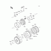 Схема узла: Сцепление для Kawasaki KL250 KL250 Super Sherpa