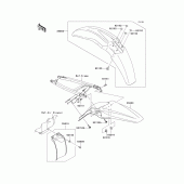 Схема узла: Крыло для Kawasaki KX250/ KX252 KX250F