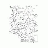 Схема вузла: Cowling lowers(1/2)(b3/b4) для Kawasaki ZX1200 Ninja ZX-12R