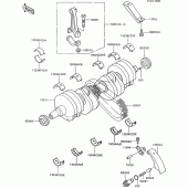 Схема вузла: Колінчастий вал для Kawasaki ZX600 GPX600R
