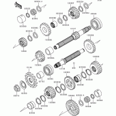 Схема вузла: Трансмісія для Kawasaki ZR750 ZR-7