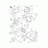 Схема вузла: Left engine cover(s) для Kawasaki VN1500 Vulcan 1500 Classic