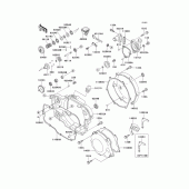 Схема узла: Engine cover(s)(1/2) для Kawasaki KX250/ KX252 KX250