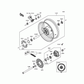 Схема вузла: Ступиця заднього колеса для Kawasaki ZX1000 Ninja ZX-10R ABS