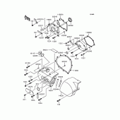 Схема вузла: Left engine cover для Kawasaki VN400 Vulcan Classic