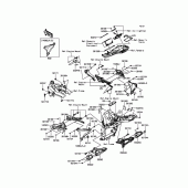 Схема вузла: Кріплення двигуна для Kawasaki ZR800 Z800 ABS
