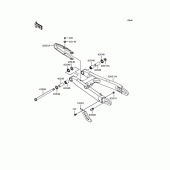 Схема вузла: Задній важіль (маятник) для Kawasaki KL250 KL250 Super Sherpa