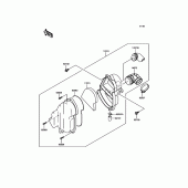 Схема узла: Воздушный фильтр для Kawasaki KLX110 KLX110