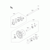 Схема вузла: Ступиця переднього колеса для Kawasaki KLE500