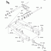 Схема вузла: Задній важіль (маятник) для Kawasaki ZR750 ZR-7S