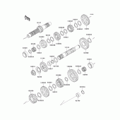 Схема узла: Трансмиссия для Kawasaki KL650 KLR650