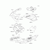 Схема вузла: Decals(green/black)(zx900-e2h) для Kawasaki ZX900 Ninja ZX-9R