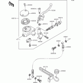 Схема узла: Передний тормозной цилиндр для Kawasaki VN1500 VN1500 Classic