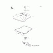 Схема вузла: Клапанна кришка Kawasaki KX450 KX450F