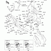 Схема вузла: Cowling lowers(1/2)(zx600-f3) для Kawasaki ZX600 Ninja ZX-6R