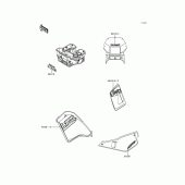 Схема вузла: Decals(green)(kl650-a10/a11/a12) для Kawasaki KL650 KLR650