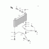 Схема узла: Масляный охладитель для Kawasaki ZX600 Ninja ZX-6