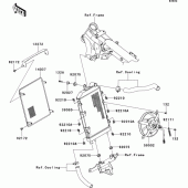 Схема узла: Радиатор для Kawasaki VN1700 VN1700 Classic ABS