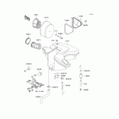 Схема узла: Воздушный фильтр для Kawasaki KL650 KLR650