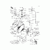 Схема узла: Радиатор (1/2) для Kawasaki KLE500