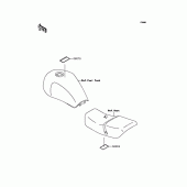 Схема вузла: Інформаційні наклейки для Kawasaki ZR750 Zephyr