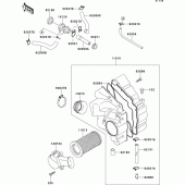 Схема вузла: Повітряний фільтр Kawasaki ER500 ER-5