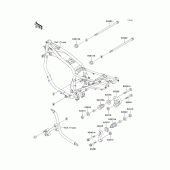 Схема узла: Крепление двигателя для Kawasaki ZX1100 GPZ1100